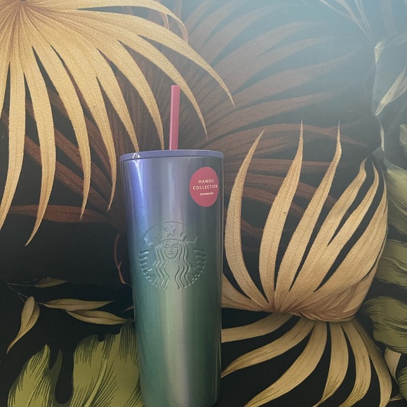 Hawaii Collection Starbucks Teal Blue Ambre Stainless Steel Tumbler 24oz - BNWT - Picture 5 of 6